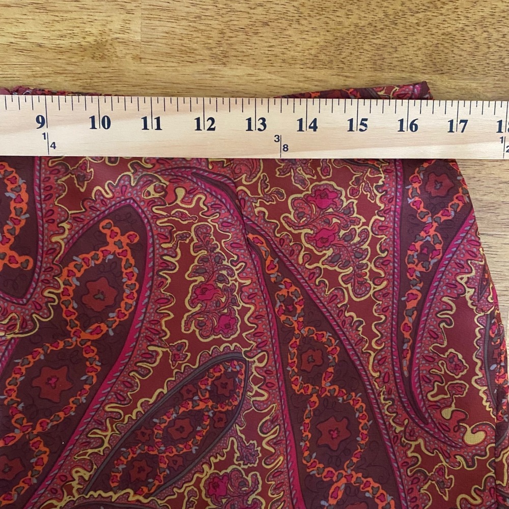 Chadwicks Paisley Tiered Maxi Skirt Size 12 Tall Orange Boho Fairy Gypsy Hippie - Picture 7 of 7